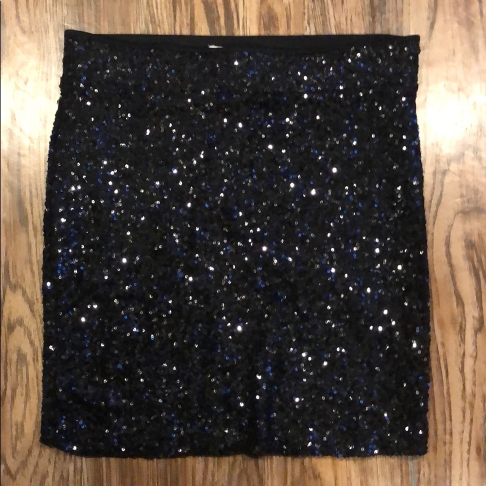 Mini Black Sequin Skirt